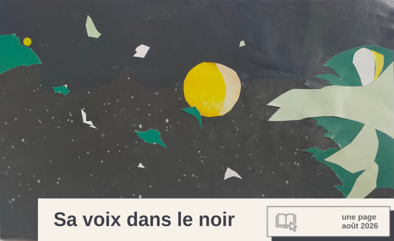 Sa voix dans le noir