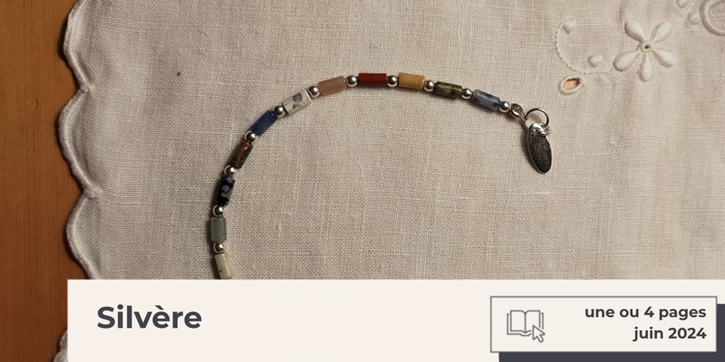 Collier pierres et argent